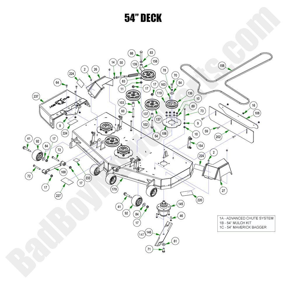 2023 Maverick HD 54" Deck Assembly